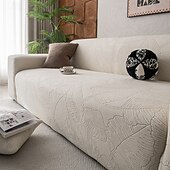 abordables Funda de sofá-Funda de sofá de vellón tejido jacquard de 1 pieza: elástica y antideslizante, adecuada para sofás de 1/2/3/4 plazas, para atar en salas de estar cerradas, dormitorios y decoraciones de oficina en