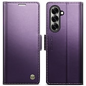 お買い得  サムスン用ケース-電話 ケース 用途 サムスンのギャラクシー Zフォールド7 Zフォールド6 Z Fold 5 ウォレットカードケース スタンド付き 磁石バックル ワイヤレス充電をサポート レトロ風 TPU PUレザー