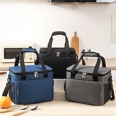 Недорогие камера хранения багажа и путешествий-Сумка-холодильник для женщин и мужчин для школы, офиса, пикника, похода на пляж, 15 литров, большая, водонепроницаемая, из ткани Оксфорд, утолщенная, переносная сумка-холодильник