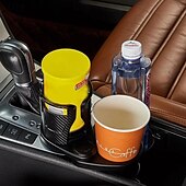 preiswerte Fahrzeugservice-Am Fahrzeug montierter Getränkehalter für Wasserbecher, multifunktionaler, drehbarer Getränke-Organizer fürs Auto, universelle Mittelkonsolenhalterung, Aufbewahrungsregal für Flaschen und Dosen