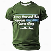 cheap Men&#039;s Funny T shirts-Men&#039;s Every Now And Then Someone Awesome Comes Along Funny Slang T Shirt Short Sleeve T shirt 3D Print Crew Neck Shirt Fashion Daily Basic Street Casual Daily All Seasons Clothing