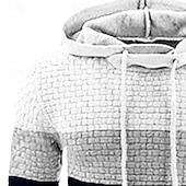 preiswerte Basic-Hoodies für Herren-Herren Kapuzensweatshirt Pullover Kapuzensweatshirt Weiß Gelb Armeegrün Rote Marineblau Mit Kapuze Farbblock Einfach Patchwork Farbblock Strukturiert Sport &amp; Outdoor Lässig Täglich Streetwear Cool