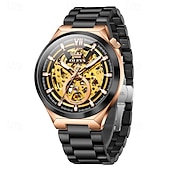abordables Relojes mecánicos-El nuevo reloj de negocios esqueletizado para hombre de la marca Olevs, resistente al agua, luminoso, moderno y moderno, reloj mecánico totalmente automático, reloj de pulsera deportivo informal para