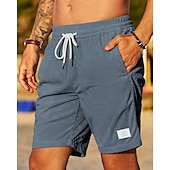 preiswerte Lässige Shorts-Herren Shorts Sommershorts Freizeitshorts Cordshorts Tasche Elastischer Bund Kordelzug Einfach Komfort Atmungsaktiv Kurz Outdoor Sport Klassisch Lässig Schwarz Weiß Mikroelastisch