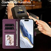 お買い得  iPhone用ケース-電話 ケース 用途 iPhone 16 Pro Max プラス iPhone 16 iPhone 15 14 Pro Max Plus iPhone 16e iPhone 13 Pro Max Mini iPhone 13 Mini バックカバー スタンド付き 全身保護 リストストラップ付き レトロ風 TPU PUレザー