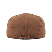 Недорогие Мужские головные уборы-Муж. Эскотская шляпа Шляпа газетчика Черный Винный Искусственная замша Мода На каждый день Для улицы Повседневные Полотняное плетение Регулируется Защита от солнечных лучей Дышащий