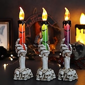 cheap Halloween Indoor-1 Pc 21.5cm Halloween Ghost Hand LED Electronic Candle Decorative Light Indoor Restaurant Party Decoration Light Decoration Light