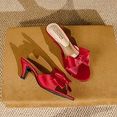 levne obuv-Retro 50. léta 60. léta Boty Sandály Nazouvací podpatky Mašle Dámské předvečer Všech svatých Karneval Dovolená Běžné / Denní Retro tematická párty Dospělé Boty Jaro léto