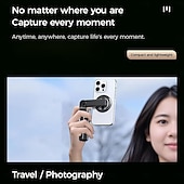 baratos acessórios de perfuração-Bastão magnético para selfies 4 em 1, tripé com rotação de 360 graus e controle remoto sem fio para iPhone &amp;android, suporte para telefone para gravação de vídeo &amp;vlogging - viagem portátil