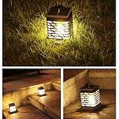 preiswerte Bodenlichter-Solarlaterne zum Aufhängen, Solar-Wegeleuchten für den Außenbereich, wasserdicht, flackernde, flammenlose LED-Kerzenbeleuchtung, solarbetriebene Laternen, Dekorationen für Baum, Veranda, Hof, Garten,