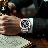 olcso Quartz órák-MINI FOCUS Férfi Kvarc Divat Üzlet Karóra Fénylő Naptár VÍZÁLLÓ Díszítmény Acél Néz