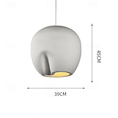 cheap Pendant Lights-Minimalist White Art Deco Pendant Light, Polystyrene Materia, Warm White White Light, E26 E27, Adjustable Chain