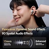 abordables Auriculares telefónicos y de negocios-Auriculares Lenovo LP49 AI TWS Bluetooth V5.4 con traducción IA multilingüe y sonido envolvente.