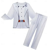 voordelige Jongenskostuums-Meneer Wolf Outfits Avonturenfilm Cosplay for Jongens Kinderen Halloween Carnaval Prestatie Educatieve aankleedspelletjes Schoolfeest aankleden