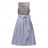 abordables Mujeres-Oktoberfest Vestidos Falda acampanada Trachtenkleader Mucama bávaro Alemán prados Mujer Paño de estilo tradicional Vestido Delantal Sin blusa (75CM)