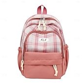 cheap Backpacks &amp; Bookbags-Plaid School Backpack for Girls – Cute Large Capacity Bookbag with Multi-Pockets for Back to School, Elementary &amp; Middle School