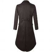 economico Cime-Retrò Vintage Punk &amp; Gotico Medievale Cappotto Smoking Frac Vampiro Cavaliere Costume Per uomo Stile Steampunk Halloween Performance Festa / Sera LARP Adulti Cappotto
