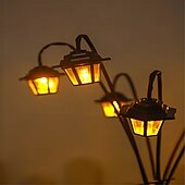 cheap Landscape Lights-Solar Lights Retro Lantern Decorative Light Solar-Powered 6led Retro Street Lamp Shaped Decorative Light Suitable For Garden Courtyard 1pc