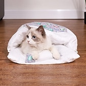 economico Copridivano per animali domestici-Cuccia per gatti, cuccia per gatti da interno, morbida e confortevole, graziosa cuccia per gatti, con cuscino imbottito lavabile, cuccia chiusa per gatti, cuccia per gatti, rifugio, tenda per cani di