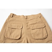 economico All&amp;#39;aperto-Per uomo Pantaloncini cargo Shorts Pantaloncini Estivi Multi-tasche Tasca con Patta Semplice Comodità Indossabile Lunghezza al ginocchio All&#039;aperto Sport Quotidiano Moda Casual Verde Cachi