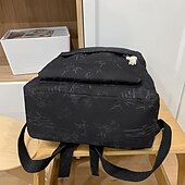preiswerte College-Rucksäcke-Ästhetischer Canvas-Rucksack für Damen mit Bambus-Print – leichte Schultasche für Teenager und Studentinnen