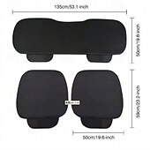 abordables Housses de siège de voiture-Ensemble de 3 coussins de siège de voiture d&#039;été en soie glacée, coussin de siège de voiture sans dossier, coussin frais en une seule pièce