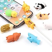 cheap Storage &amp; Organization-5pcs Animal Bite Cable Protectors Cute Cartoon Animal Wire Covers for Phone Charger Cord Protection Decorative Silicone Cable Saver for iPhone USB Data Cables