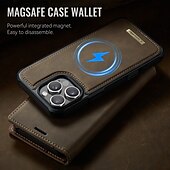 cheap iPhone Cases-Phone Case For iPhone 16 iPhone 15 iPhone 14 13 12 11 Pro Max Plus Flip Cover Detachable Magnetic Support Wireless Charging TPU PU Leather