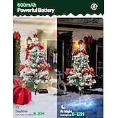 cheap Decorative Lights-Solar Christmas Tree 1 Pack, Lights Decorations, Outdoor Waterproof Christmas Decorations Tree Lights for Garden/Patio/Lawn/Yard, Ornament