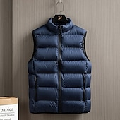preiswerte Westen-Herren Wanderweste Pufferweste Ärmellos Weste Außen Thermowarm Winter Tasche Polyester Schwarz Blau Grün Jagd Angeln Klettern