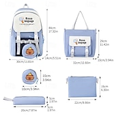 economico Zaini per Bambini e Adolescenti-Set di 4 zaini rosa per il ritorno a scuola per ragazze – include zaino, borsa, astuccio e portamonete – design simpatico con cartoni animati, leggero e resistente