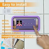 cheap Waterproof Phone Pouch-360 Rotatable Retractable Adjustable Shower Phone Case HolderAnti-fog HD &amp; sensitive screen Wall Mounted Phone Holder for Bathroom Mirror Bathtub KitchenShower Accessories for 4-7 Phones