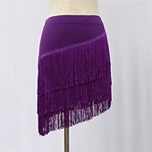 preiswerte Kleidung für lateinamerikanische Tänze-Damenhose mit Paillettenfransen für den Lateintanz – lange Hose mit weitem Bein für Gesellschaftstanz/Standard, Jitterbug &amp;Square Dance-Aufführung/Übung