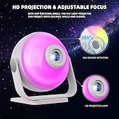 ieftine Lumini Interior-Proiector Galaxy Star cu difuzor, lumină de noapte LED cu 256 de moduri pentru copii și adulți, aplicație/telecomandă, rotire 360°, decor perfect pentru cameră&amp;amp;proiector aurora cadou