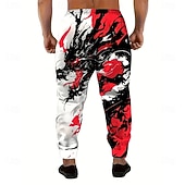 economico pantaloni da jogging-Per uomo Animale Drago Scuro Pantaloni da tuta Joggers Pantaloni Misura del girovita medio Vita elastica con coulisse Casual Jogging Abbigliamento casual alla moda Allenamento Pantaloni sportivi con