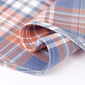 cheap Men's Dress Shirts-Men's Shirt Dress Shirt Collared Shirt Button Up Shirt Plaid / Striped / Chevron / Round Daily Wear Corporate Clothing White+khaki Pink Wine Navy Blue Long Sleeve Shirt Collar All Seasons Clothing