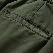baratos Calças Cargo-Homens Calças Cargo Calças Cintura elástica Com Cordão Bolso multi Tecido Vestível Ao ar livre Diário Acampar e Caminhar Moda Clássico Preto Verde Tropa