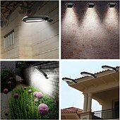 abordables Appliques d&#039;extérieur-Applique murale solaire rotative avec détecteur de mouvement, imperméable, pour porte d&#039;entrée, jardin, garage, clôture, terrasse, porche, décoration