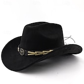 levne Klobouk Fedora-Pánské Sluneční klobouk Párty Čapka Divoký klobouk Černá Vodní modrá Polyester Vinobraní Módní Na běžné nošení ulice Denní Pevná barva Proti sluci Prodyšné
