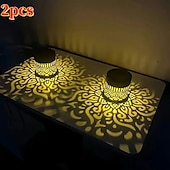 tanie Kinkiety zewnętrzne-1/2 szt. wodoodpornej lampy solarnej IP65 do ogrodzeń zewnętrznych, oświetlenia ściennego, oświetlenia schodów ogrodowych LED z otwieranym wzorem