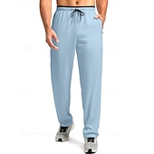 economico Gamba Dritta-Per uomo Pantaloni da tuta Pantaloni Pantaloni della tuta a gamba dritta Tasca Elastico in vita Coulisse Blocco di colori Comodità Sport all'Aperto Quotidiano Moda Casual Nero 1 # Nero Micro-elastico