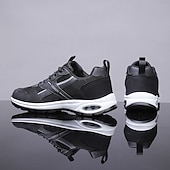 economico Sneakers Casual-sneakers alla moda bianche e grigie da uomo: comode scarpe casual con un marchio audace, ideali per attività all'aperto, viaggi e tempo libero