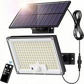 abordables Appliques d&#039;extérieur-Lampadaire solaire d&#039;extérieur à LED, 3 modes d&#039;éclairage, détecteur de mouvement solaire sans fil, lampe murale étanche, alimentée par l&#039;énergie solaire, pour jardin, clôture, cour, 1 pièce