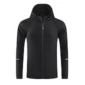 tanie Kurtki biegowe-Męskie Běžecká bunda Kurtka Outdoorowa Kurtka z kapturem Kieszeń Ściągana na sznurek Długi rękaw Top Athleisure Odporność na wiatr Szybkie wysychanie Odprowadza wilgoć Oddychający Wędkarstwo Piesze