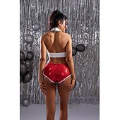 halpa Pohjat-Retro / vintage 1980 luku Kiiltävä metallinen Shortsit Hotpants Disko Paljetti Yhtenäinen väri Naamiaispuku Naisten Karnevaali puku Karnevaali Klubi Pride-paraati Pride-kuukausi Aikuisten Shortsit