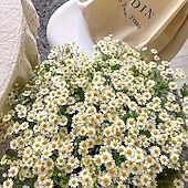 cheap Artificial Plants &amp; Flowers-26-Pack Artificial Chamomile Flowers, Realistic White Faux Wedding Bouquets, INS Style Floral Decor for Home, Office, Outdoor Garden, Wedding Arrangements, Wall and Fence Hanging, Arch Decorations, and Photography Props