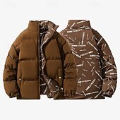 halpa Puffer-takit-Miesten Vaellustakki Puffer takki Talvitakki Ulko- Lämpö Lämmin Vaellusasut Vaellusvaatteet Talvi Topit Telttailu / Retkely / Luolailu Matkailu Tumman harmaa Musta Kahvi