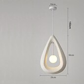 tanie Światła wiszące-Duże, nowoczesne lampy wiszące, japońskie lampy wiszące w stylu wabi-sabi, żyrandol w kształcie kropli deszczu do jadalni, kuchni, wyspy, korytarza, restauracji, g9 50 cm