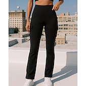 economico Pantaloni da Corsa &amp; Collant-Per donna Pantaloni Cargo leggings svasati Tasche Vita Alta Pantaloni Athleisure Palestra Allenamento Autunno Asciugatura Rapida Traspirante Controllo addominale Allenamento in Palestra All&#039;aperto