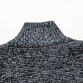 preiswerte Herren Strickjacke-Herren Strickjacke Kurzer Pullover Reißverschluss-Pullover Strickpullover Gerippt Stricken Normale Oberteile Patchwork Tasche Einfach Stehkragen Mode Klassisch Urlaub Alltagskleidung Bekleidung